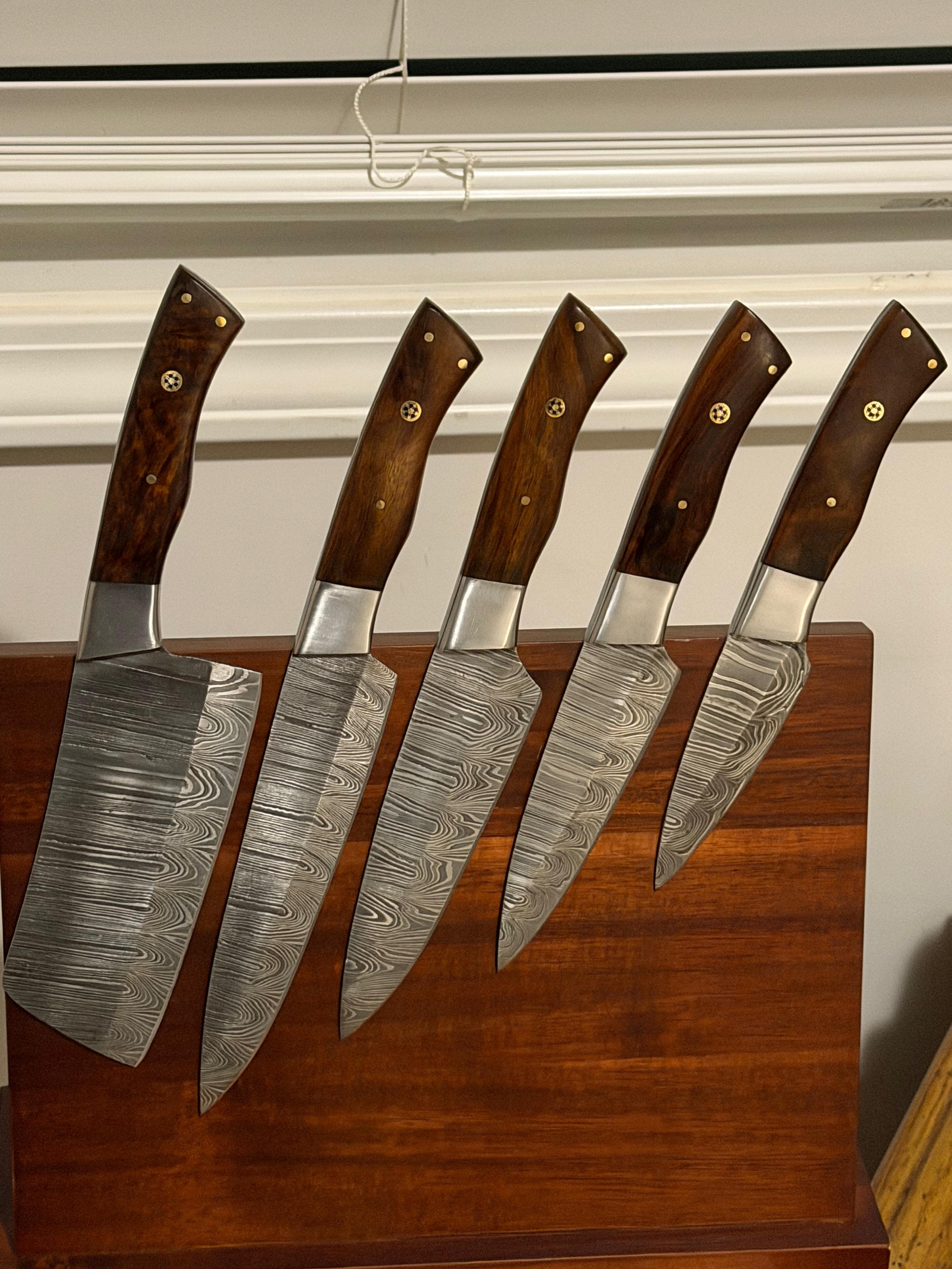 Heritage Damascus Santoku – Rosewood Grain Handle